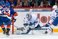 Ilya Samsonov of the NHL's Toronto Maple Leafs